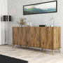 Hanah Home Elegante 1600 Consola Nogal Tablero Melaminizado 180x80.8x45cm